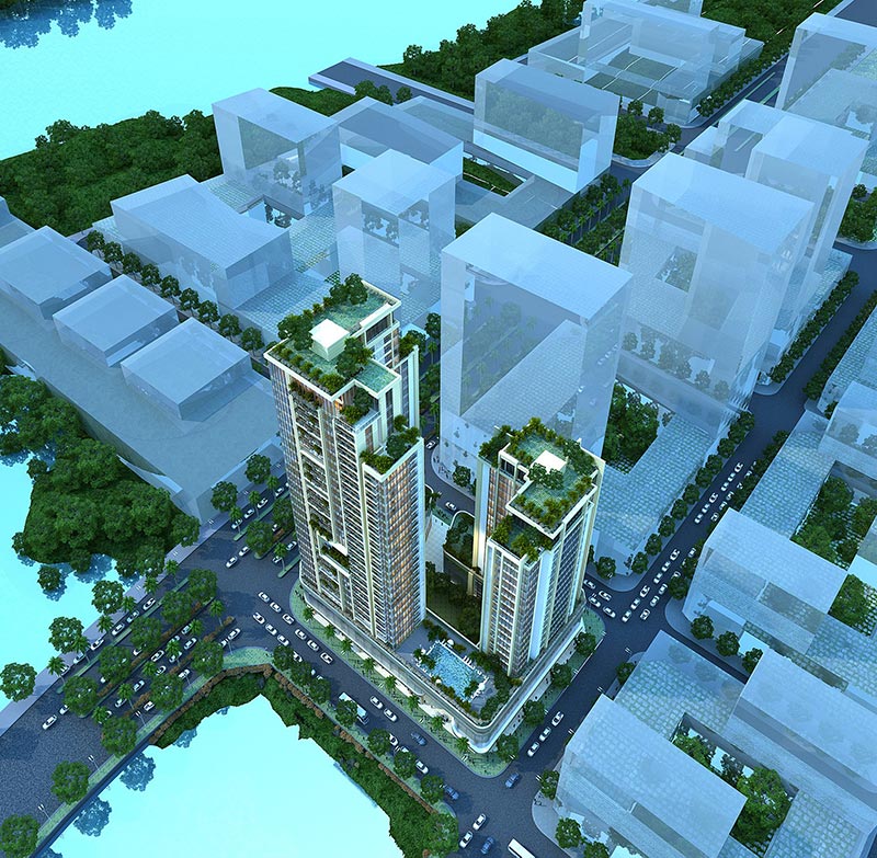 Hình phối cảnh dự án Riverfront Residences